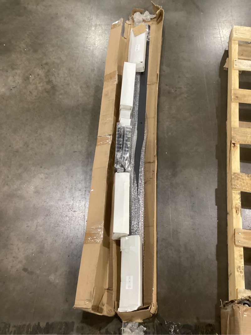 Condition photo showing New/Like New for SMARTSTANDARD 12 FT Double Barn Door Hardware Kit, Sliding Door Track-Smoothly and Quietly-Includes Detailed Installation Fit 36" Wide Doorpanel (J Shape Hanger) Black 12 Feet