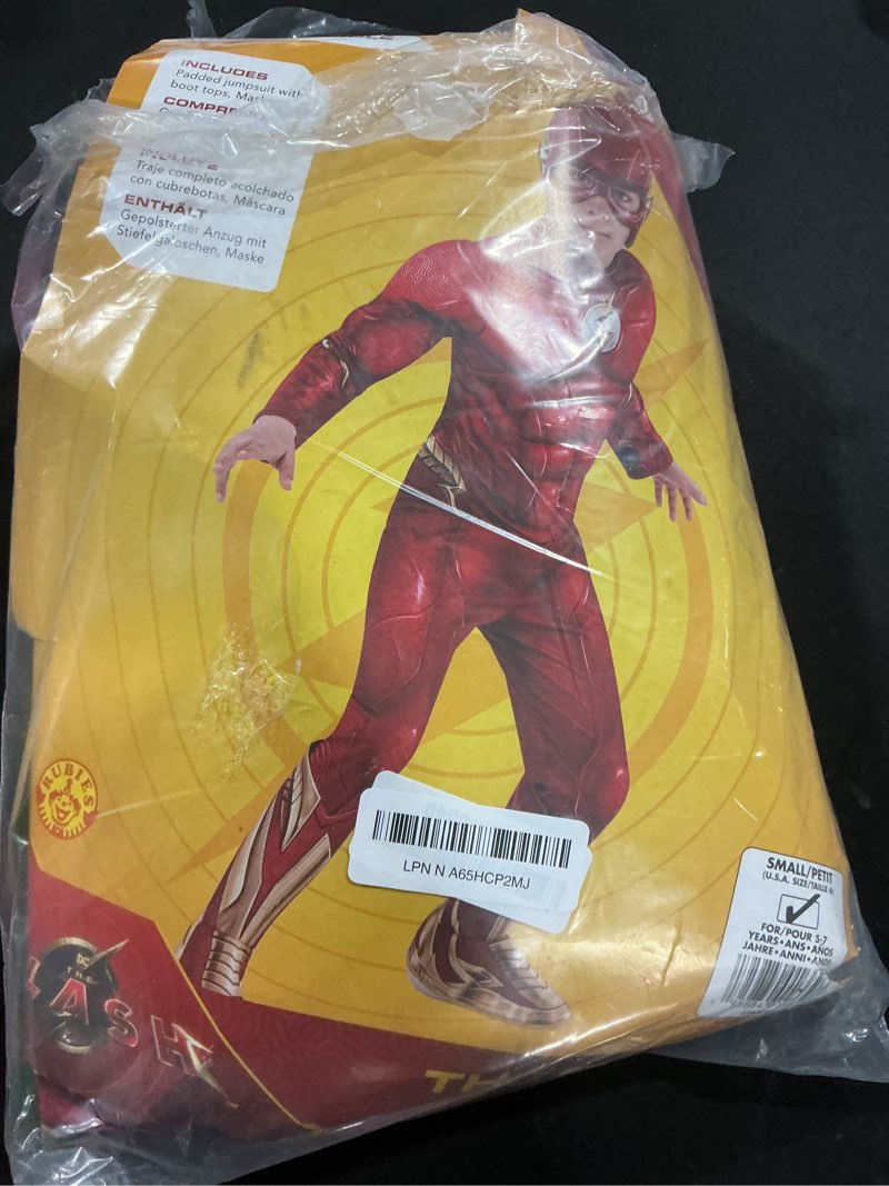 Condition photo showing Good Condition for Rubies DC The Flash Movie: The Flash Deluxe Costume for Kids, Boy's Small