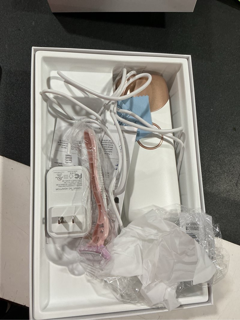Condition photo showing Good Condition for ubroo laser hair removal with 5? ice cooling,hand-held hair removal device ipl hair removal for women and men,reduce hair regrowth,full body use for legs,bikini,armpits?gold?