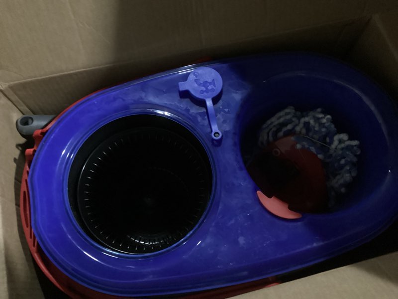 Condition photo showing As Is for o-cedar rinseclean spin mop & bucket system