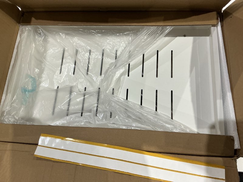 Condition photo showing Good Condition for pull out cabinet organizer, 21"deep, heavy duty full-extension slide out drawers for kitchen cabinets with nano adhesive, roll out shelf sliding cabinet for pots, bathroom, pantry, under sink, white white 13.8"wide-21"deep (1pack?