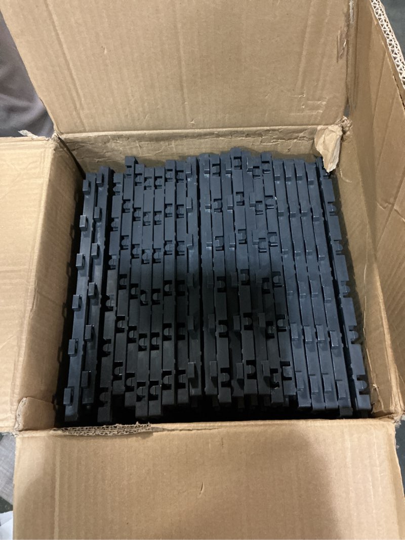 Condition photo showing Good Condition for VEVOR Garage Tiles Interlocking, 12 x 12 x 0.53 inch 50 Pack Garage Floor Covering Tile, Non-Slip Double-Sided Texture Garage Flooring Tiles, for Garages, Basements, Repair Shops, Graphite Gray Graphite Gray 50 Pack