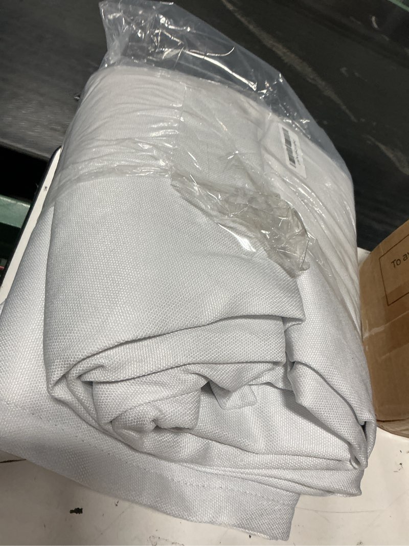 Condition photo showing As Is for driftaway blackout soundproof thermal insulated linen textured curtains with quilted thermal lining for cold and heat blocking noise reducing daytime sleep 1 pc 52 inches by 84 inches white white 52"w x 84"l (pack of 1)