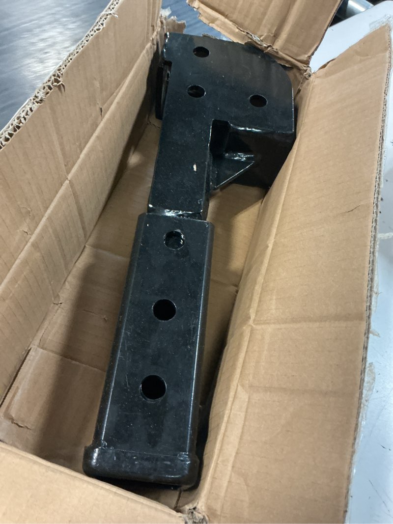 Condition photo showing Good Condition for folding 2" trailer hitch adapter, hitch mount adapter black power coat finished 500lb tw capacity -thicker material upgraded version