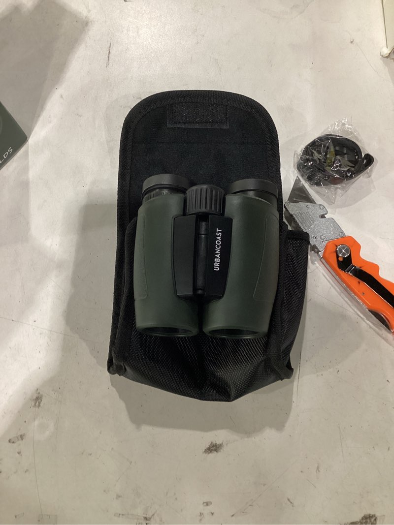 Condition photo showing Good Condition for 12x32 compact binoculars for adults - high powered lightweight small binoculars with large view - super bright waterproof binocular for bird watching travel cruise ship hiking sports concert dark green