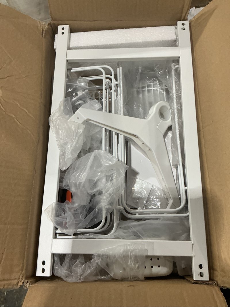 Condition photo showing Good Condition for odesign 4 tier height-adjustable shower caddy hanging anti-swing-over the shower head caddy-storage organizer bathroom shelves basket-white white 4 tier
