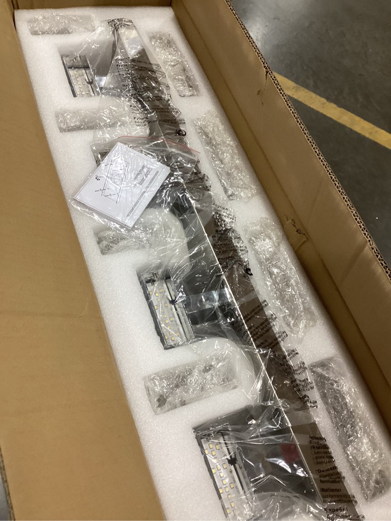 Condition photo showing Good Condition for modern led bathroom vanity light fixtures chrome stainless steel 4 light wall sconces for bathroom lighting fuxture over mirror 28 inch 40w led crystal wall light cool white 5800k chrome 4 lights
