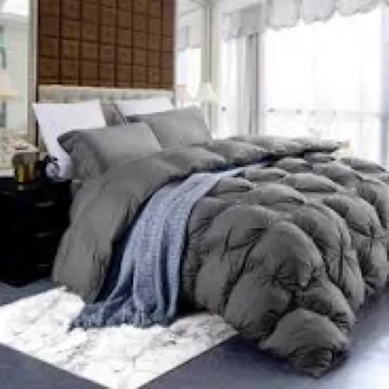 thx9zrnm 75% canadian goose down comforter king size, soft 100% cotton fabric, 850 fill power all se