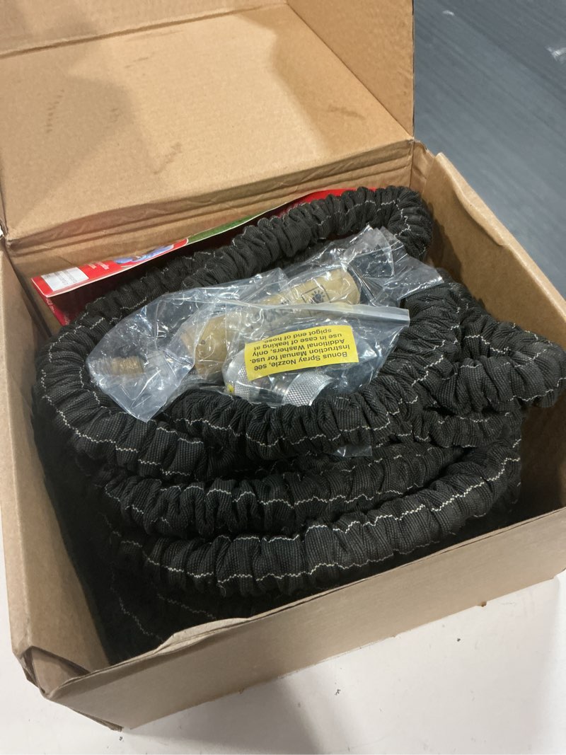 Condition photo showing Good Condition for pocket hose 75 ft silver bullet 2.0 expandable garden hose w/turbo shot nozzle, as seen on tv, lead-free, solid aluminum connectors, easy on/off valve, kink-free, leak-proof