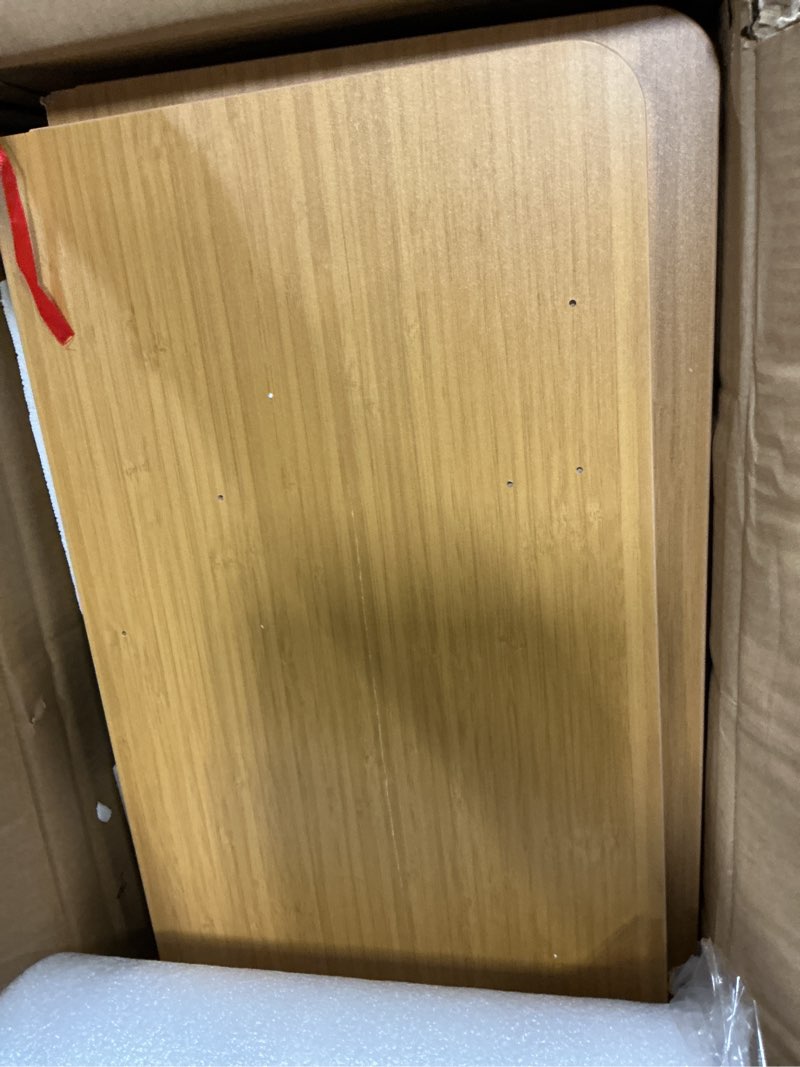 Condition photo showing Good Condition for dumos 55 inch electric standing desk height adjustable, sit to stand computer workstations large work pc table home office writing gaming desks with memory presets for walking pad, bedroom, oak natural oak 55-inch