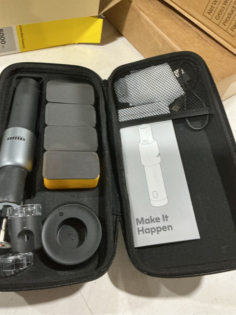 Condition photo showing As Is for hoto 35-in-1 cordless rotary tool kit, strong motor, 25000rpm 5 variable speed powerful engraving pen, led light, ideal for 3d printing sanding, polishing, drilling, carving, cutting diy crafts