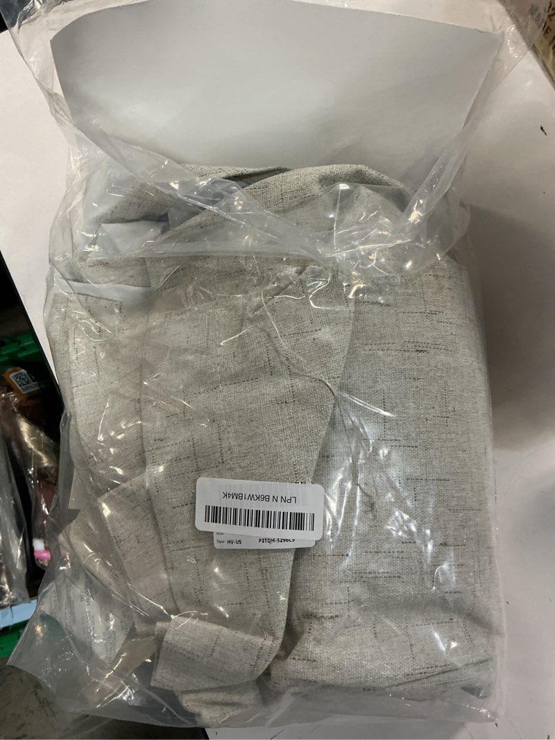 Condition photo showing New/Like New for h.versailtex polyester blackout curtains 96 inches long, 100% absolutely blackout elegant curtains for bedroom, thermal insulated linen drapes grommet curtains with white liner, 2 panels, natural natural 52"w x 96"l (pack of 2)