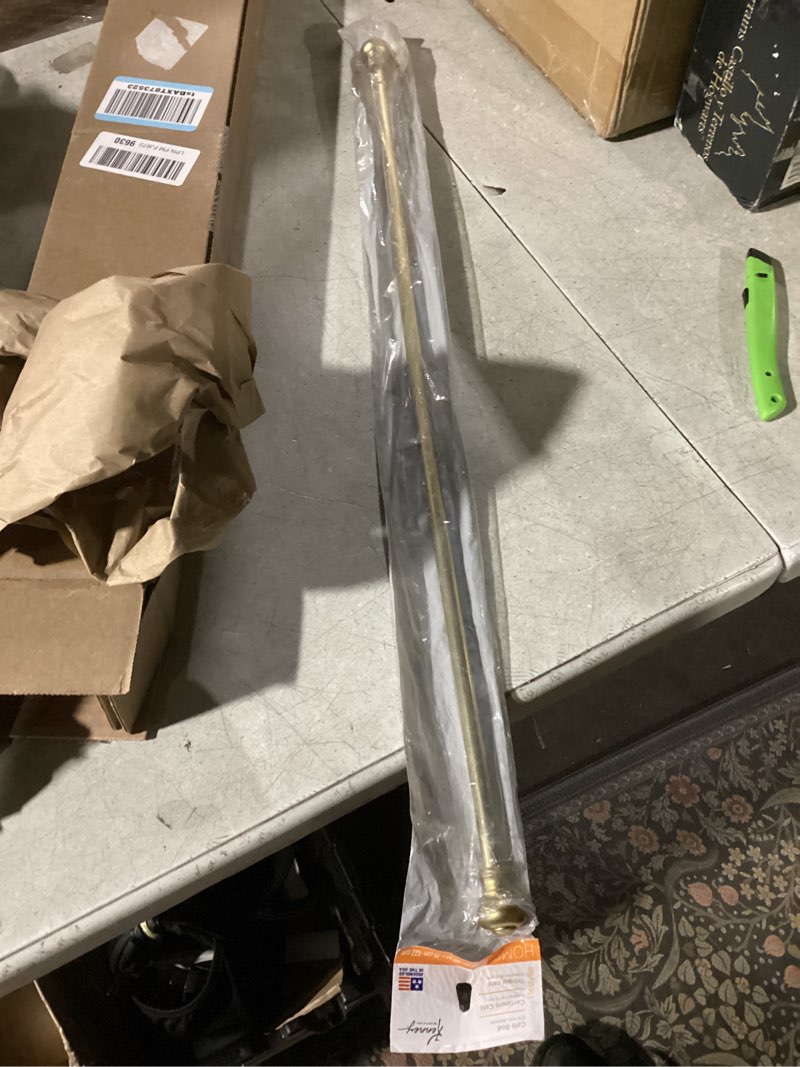 Condition photo showing Good Condition for Kenney 7/16” Ashby Café Window Curtain Rod, Bronze, 28-48” 28-48 inches Bronze
