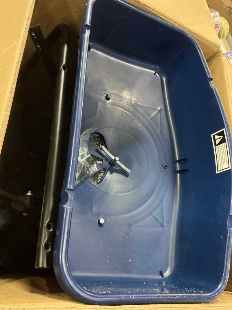 Condition photo showing As Is for Chapin 88000A Spreader, Salt, Ice Melt, 80Lbs, SaltPro, Walk Behind, Residential, Broadcast, Spiked Auger, Adjustable Baffles, 10" Tires, Coated Steel Frame, Enclosed Gears, Weather-Resistant