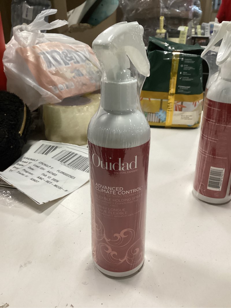 Condition photo showing New/Like New for Ouidad Advanced Climate Control Holding Spray, 8.5 fl oz, Flexible Curly Hair Spray for Voluminous, Frizz-Free Curls, Pro-Vitamin B5 Infused, Sulfates, Parabens & Cruelty-Free Curly Hair Products