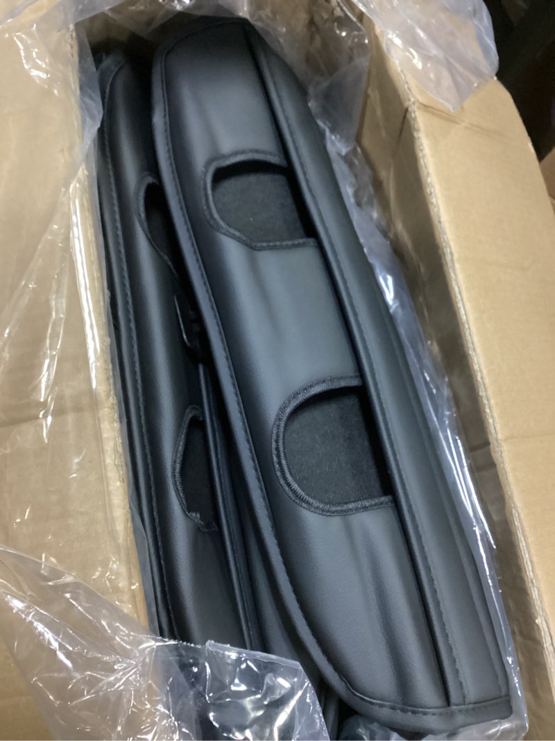 Condition photo showing Good Condition for Fit Santa Fe Car Seat Covers (5 Seats) for Select Hyundai Santa Fe 2007-2025 2026 - Full Coverage Leather,Airbag Compatible, Waterproof & All Weather Seat Cushion Protector,Full Set,Black Full Set F6 Black 2007-2026 Santa Fe
