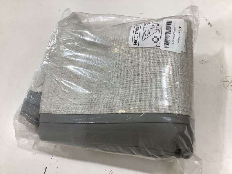 Condition photo showing Good Condition for nicetown brich vintage open linen weave flax thermal curtains, 100% blackout curtains 72" long for dining room, soundproof window treatment drapes for hall room, 52" wide per panel, set of 2 52"w x 72"l (pack of 2) brich