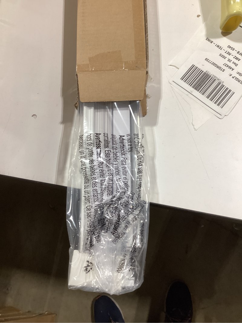 Condition photo showing New/Like New for LazBlinds No Tools No Drill 1" Vinyl Mini Blinds, Cordless Blinds for Windows, Light Filtering Horizontal Window Blinds & Shades, 32" W x 48" H, White Cordless-white 32" W x 48" H