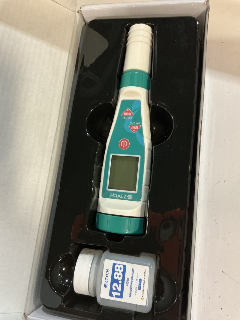 Condition photo showing Good Condition for pool salinity ph tester hydrogen water tester, 7 in 1 ph salt orp h2 tds ec temp meter for salt water pool, hydrogen tds ppm tester for drinking water, ph ec orp meter for hydroponic water