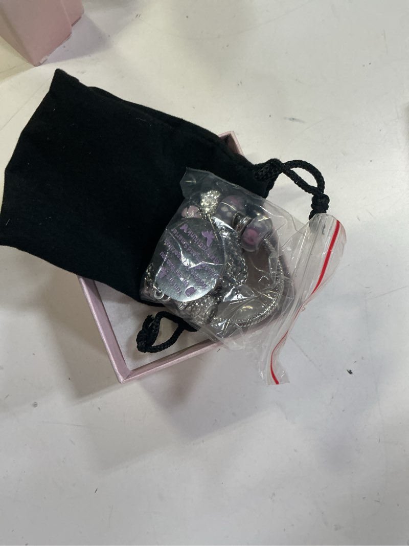 Condition photo showing New/Like New for verymerrymakering 11th b day purple gift set: necklace  bracelet  jewelry & decor