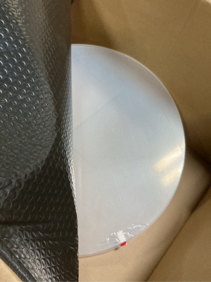 Condition photo showing Good Condition for 2 Pieces 1/8" Round Plexiglass Sheet, 19 Inch Diameter Clear Acrylic Circle, Round Cake Disk Acrylic
