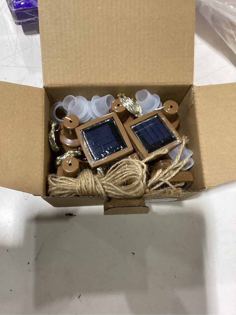Condition photo showing New/Like New for vookry solar wine bottle lights, 8 pack 20 led solar powered cork lights waterproof outdoor fairy string lights wine bottle decorations for diy, party, wedding, garden, patio, tabletop(warm white)