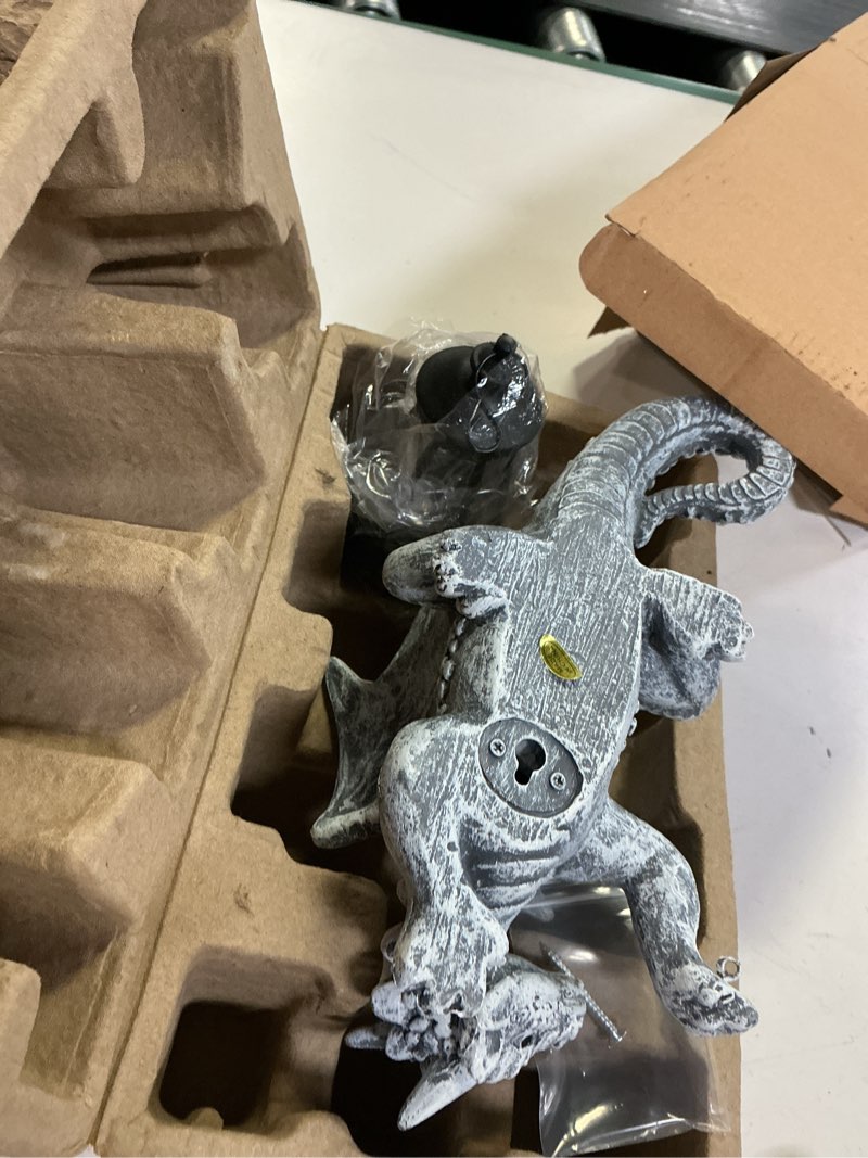 Condition photo showing Good Condition for Goodeco Dragon Tree Hugger Solar Lantern Garden Statue - 9.3 Inch Resin Dragon Decor for Outdoor, Perfect Garden Gift & Yard Decor