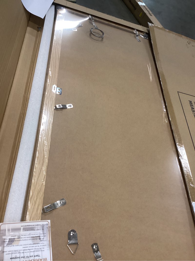 Condition photo showing Good Condition for 24x30 Frame Set of 2, Natural Oak Wood Style - Display 18x24 Picture Frame with Mat or 24 x 30 Poster without Mat, Wall Mounting Horizontal and Vertical Natural Oak 24x30 in