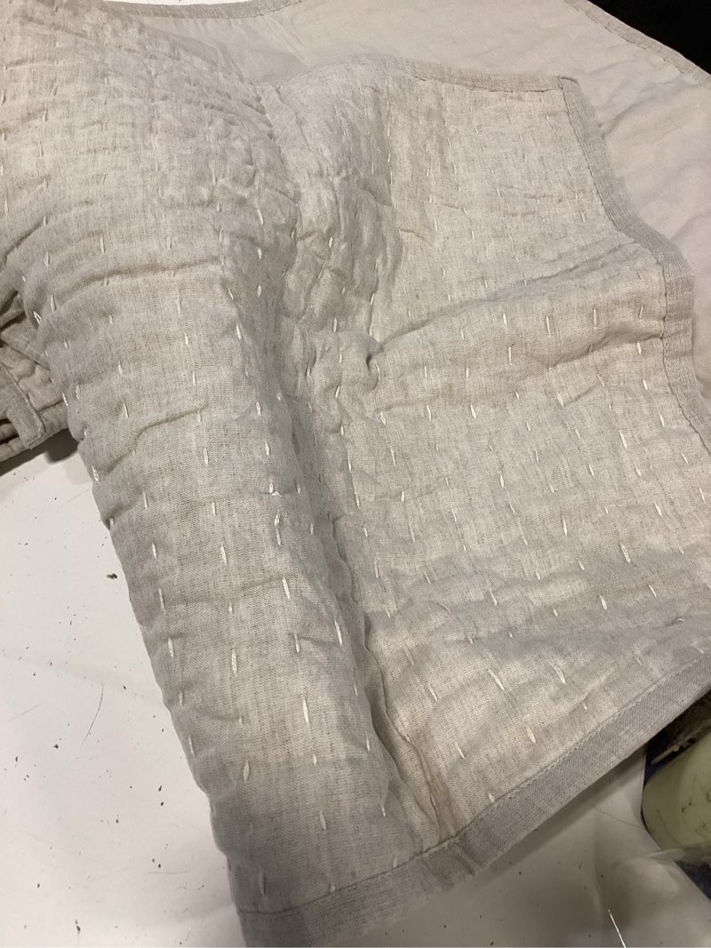 Condition photo showing Good Condition for european linen dream sham set sand 20x36