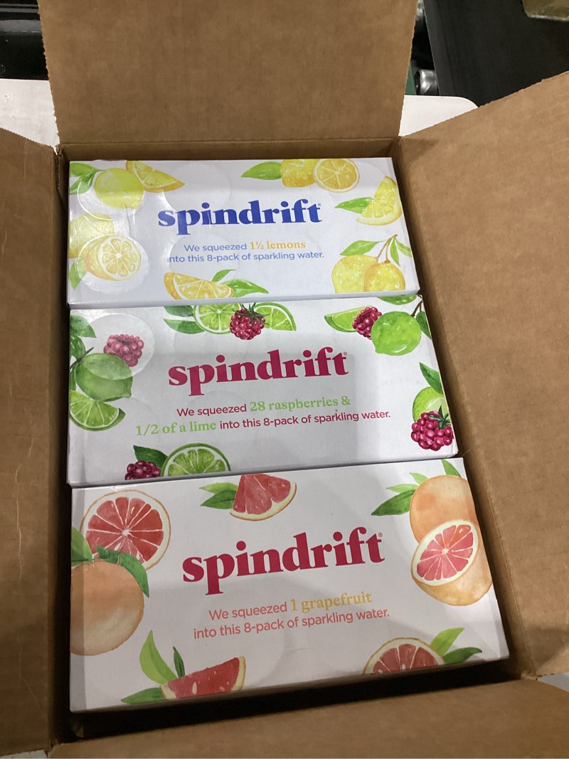 Condition photo showing New/Like New for spindrift sparkling water variety 24 pack