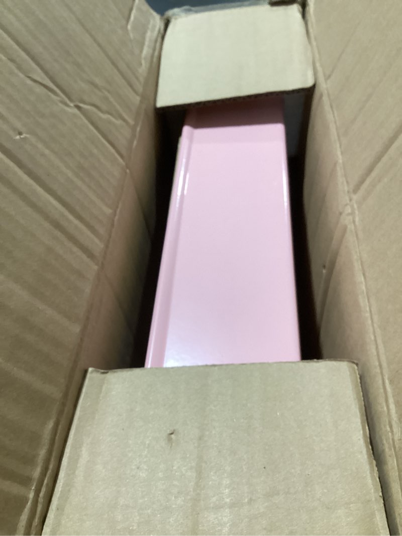 Condition photo showing Good Condition for Amazon Basics 3-Tier Rolling Utility or Kitchen Cart, Lockable Wheels, Multifunctional Storage, Dusty Pink