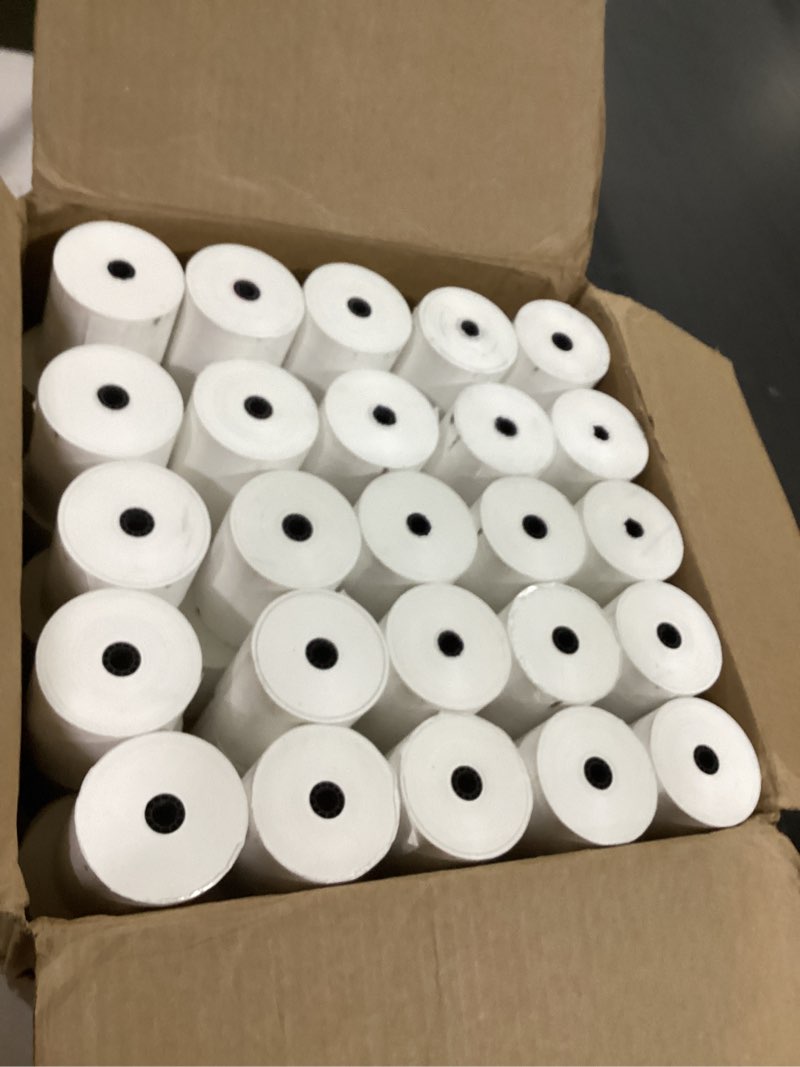 Condition photo showing Good Condition for Amazon Basics Thermal Paper Receipt Rolls, POS Receipt, 3 1/8" x 230', 50 Rolls, BPA-Free and FSC Certified, Recycled Materials, White