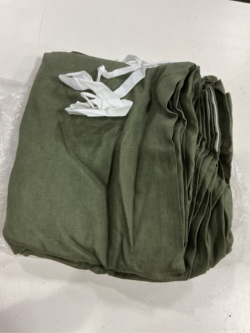 Condition photo showing Good Condition for european linen true blackout curtain, 48x96, hunter green 1 pcs