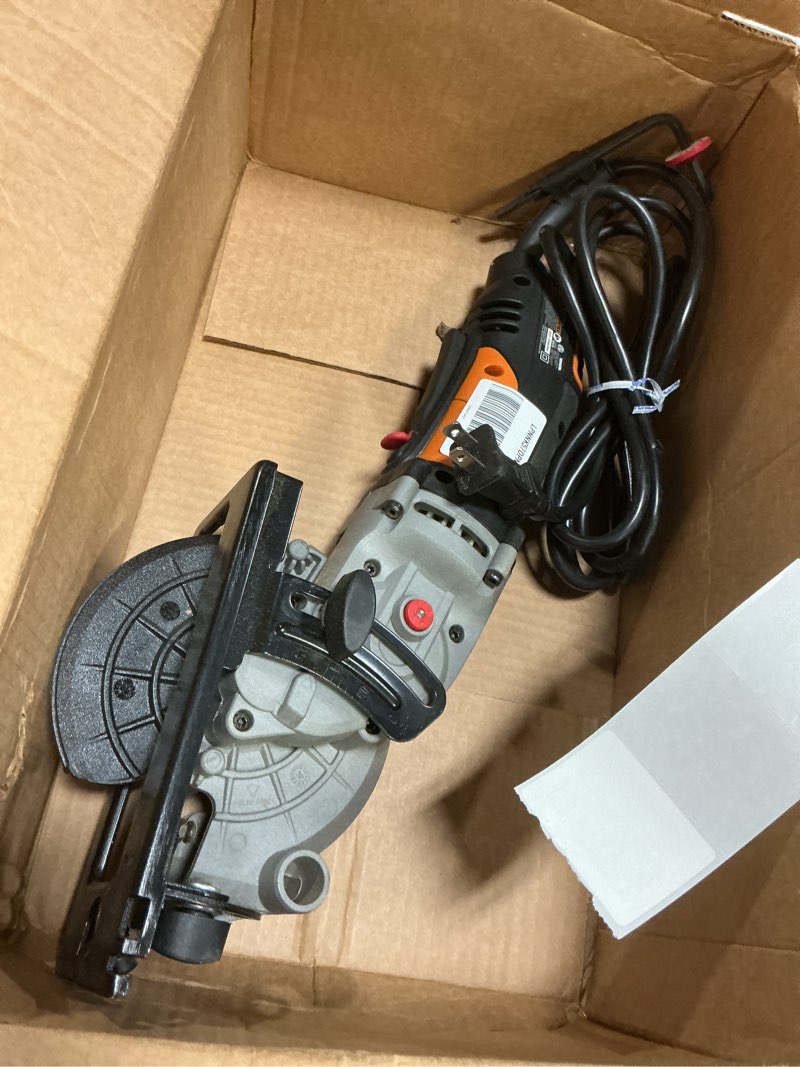 Condition photo showing As Is for Worx WX439L 4.5 Amp WORXSAW 4.5" Electric Compact Circular Saw