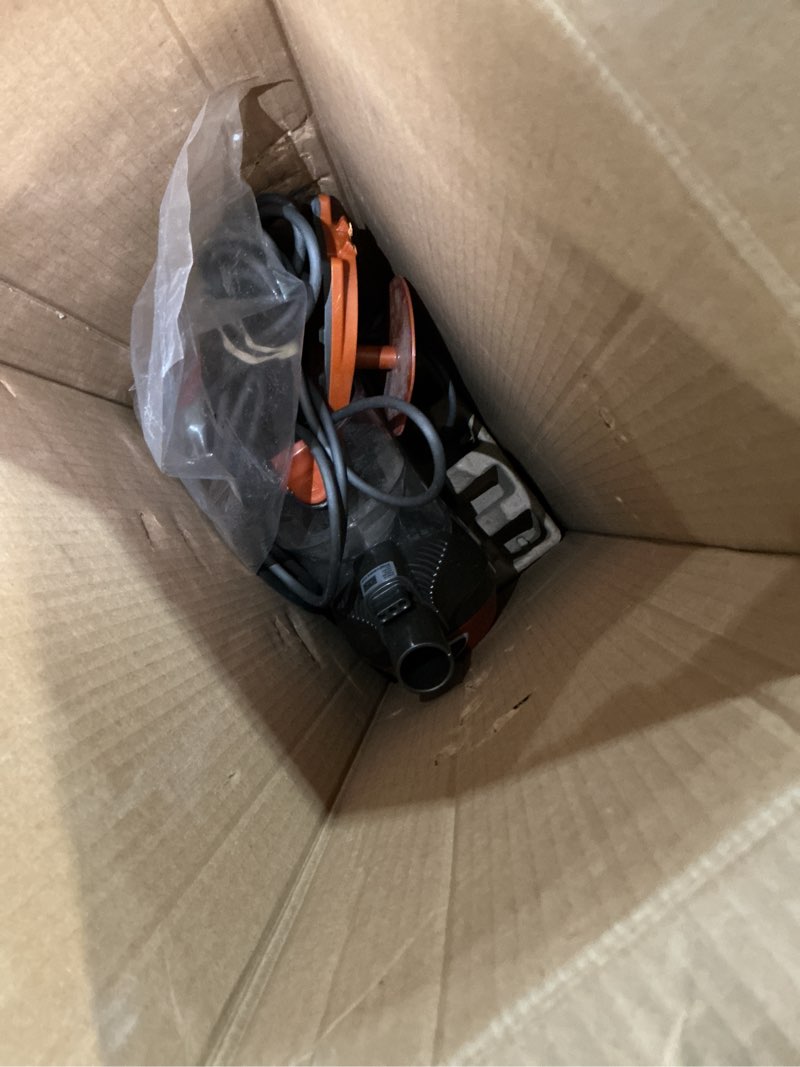 Condition photo showing As Is for shark rocket ultra-light corded bagless vacuum for carpet and hard floor cleaning with swivel steering (hv301), gray/orange
