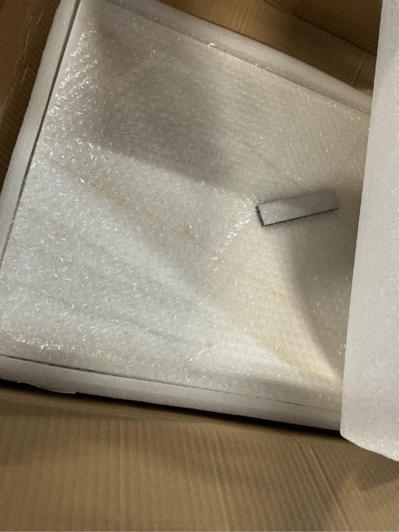 Condition photo showing Good Condition for natural marble cutting board for kitchen, 16 x 20 inch white marble slab pastry board with non-slip feet for baking, cheese, charcuterie, chocolate, ares gold 20"l x 16"w white marble ares gold