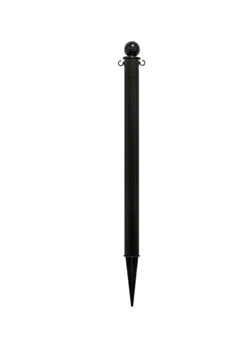 mr. chain deluxe ground pole, black, 2.5-inch diameter x 35-inch height, pack of 6 (95403-6)