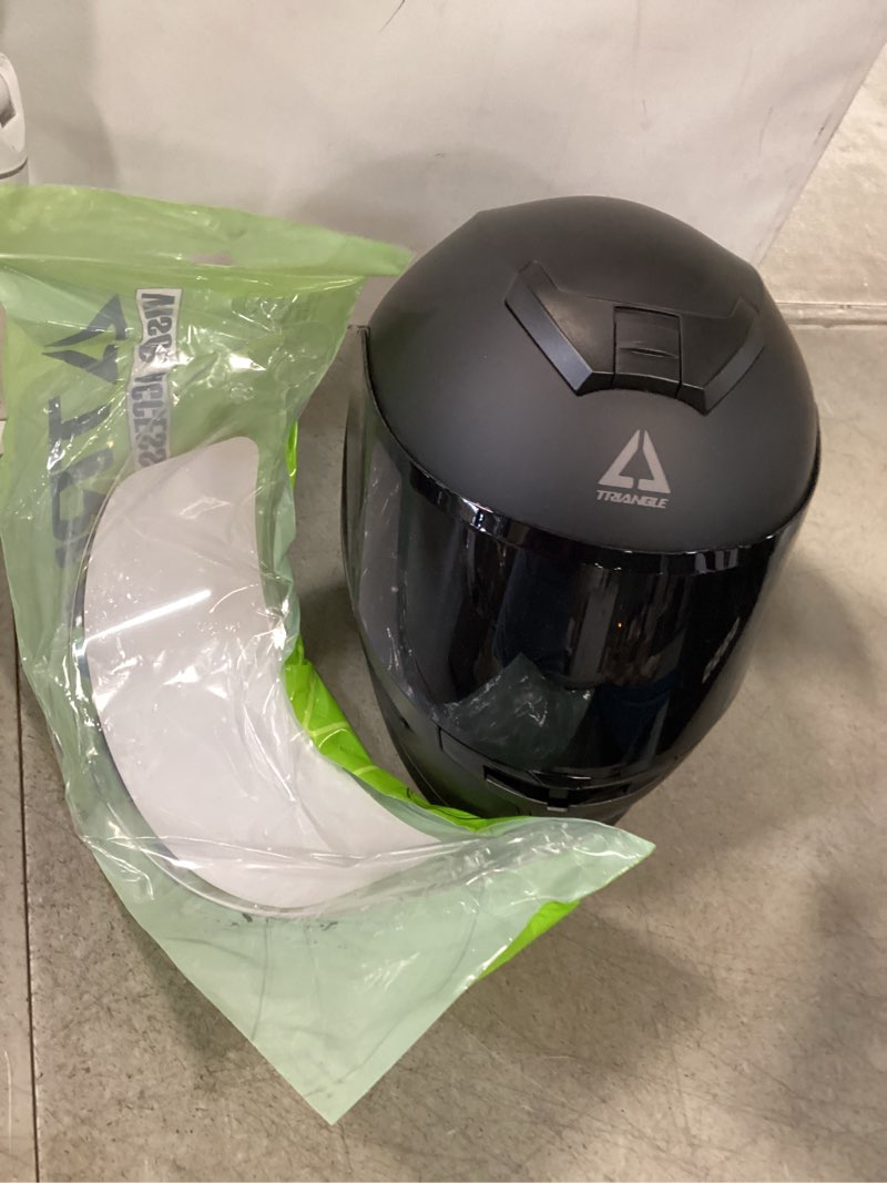 Condition photo showing As Is for TRIANGLE Kids Motorcycle Helmets Youth Full Face Helmet Lightweight with 2 Visors DOT Approved size L 