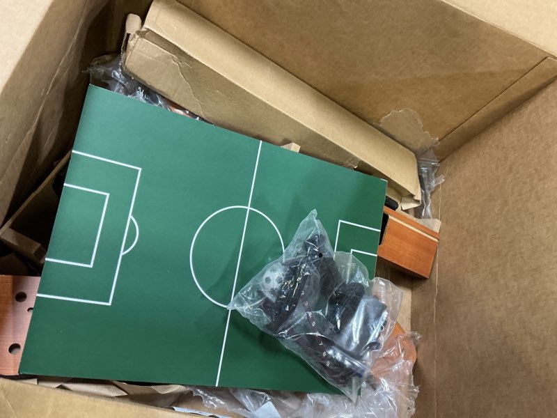 Condition photo showing As Is for (Similar)Goplus Foosball Table, 20 Inch Mini Tabletop Soccer Table with 2 Balls, Score Keepers, Portable Football Table for Kids, Family Night, Game Rooms