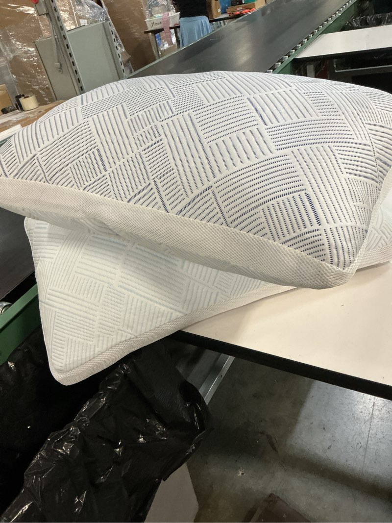 Condition photo showing Good Condition for shredded memory foam cooling soft bamboo viscose pillows queen size set of 2, adjustable hypoallergenic hotel quality bed pillows for side, stomach or back sleeper, oeko-tex certified queen (pack of 2)