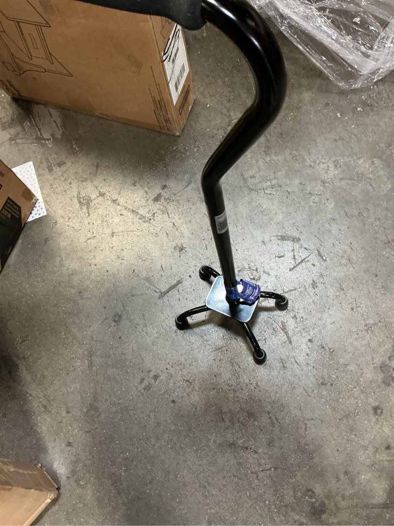 Condition photo showing Good Condition for medline aluminum quad cane with small base for balance, knee injuries, leg surgery recovery & mobility, portable, lightweight walking aid for seniors & adults