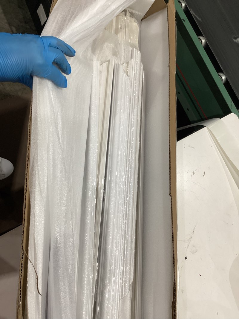 Condition photo showing Good Condition for art3d pre-cut wall molding set of 6 pcs, ready-to-assemble wainscoting panels for interior wall décor living room bedroom accent wall - installed with glue, 3 top 3 bottom white: style 2