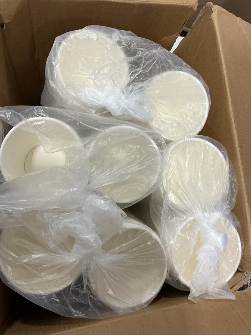 Condition photo showing Good Condition for racetop 1000 pack 8 oz paper coffee cups disposable, hot coffee cups 8oz, office coffee cup (8 oz 1000 pack) (white, 1000) 8 oz white solid 1000.0