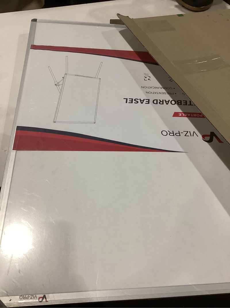 Condition photo showing Good Condition for viz-pro whiteboard easel, 36 x 24 inches, portable dry erase board height adjustable for school office and home standard 36 x 24 inches