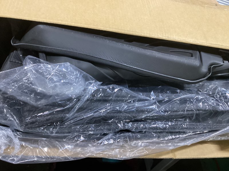 Condition photo showing As Is for Floor Mats & Cargo Liner Custom for 2025 Hyundai Ioniq 5 with Unmovable Console, All Weather Protection TPE Automotive Floor Liners Fits Front& 2nd Row Set Accessories, Black 10) For Ioniq 5 Unmovable 2025 Set