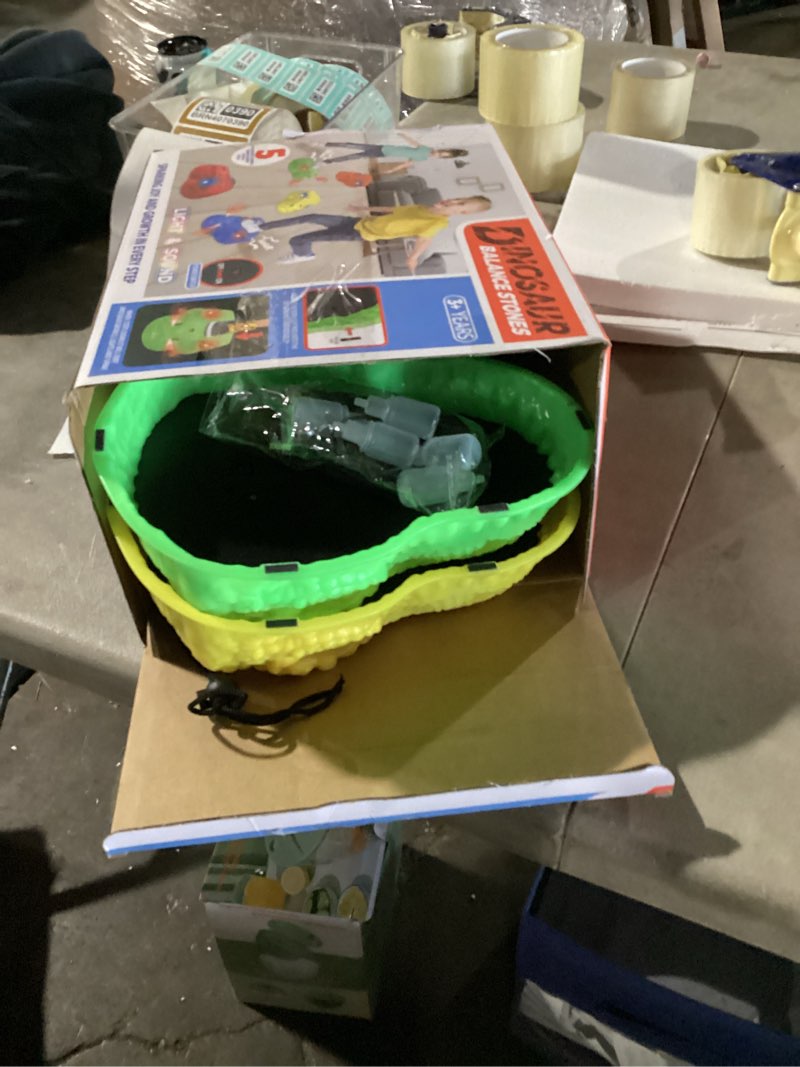 Condition photo showing Good Condition for Dinosaur Toys for Kids 3-5, Mist Spraying Dino Roaring & Light up Stepping Stones for Kids, Indoor & Outdoor Durable Non-Slip Sensory Balance Stones with 5 Rechargeable Batteries, Gift for Toddlers