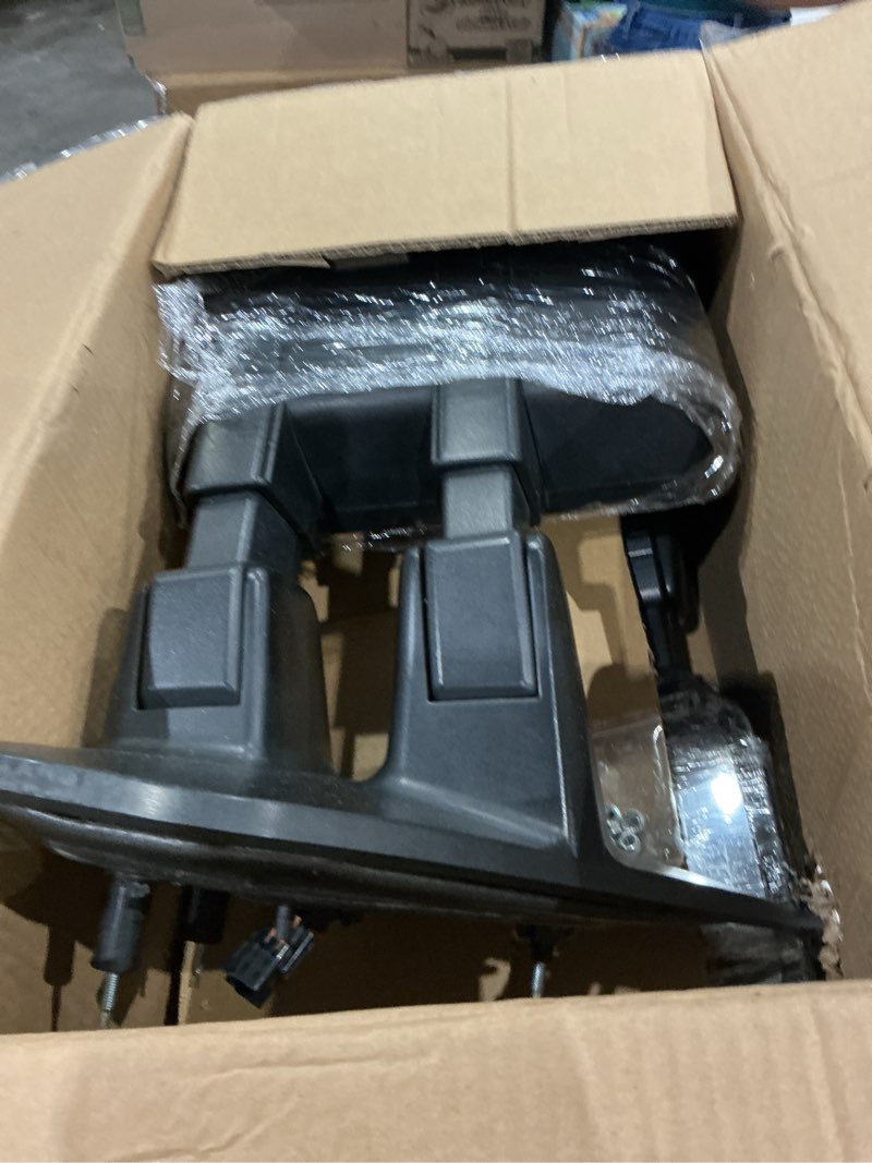 Condition photo showing As Is for tow mirrors for ford 1999-2016 f250 f350 f450 f550 super duty | 2000-2005 ford excursion with turn signal / running light heated power glass pair set (chrome inside) clear lens