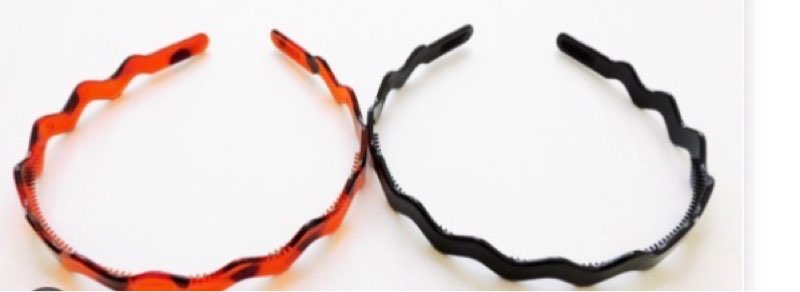 Set of 2 headbands red brown