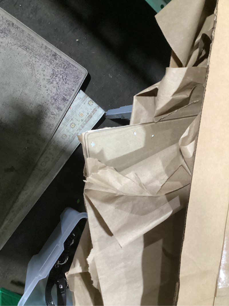 Condition photo showing As Is for tempered glass desk pad to protect desk, 18" x 24" clear office desk pad for keyboard and computer monitor, glass desk mat for desktop dry erase 18" x 24" clear 24" x 18"