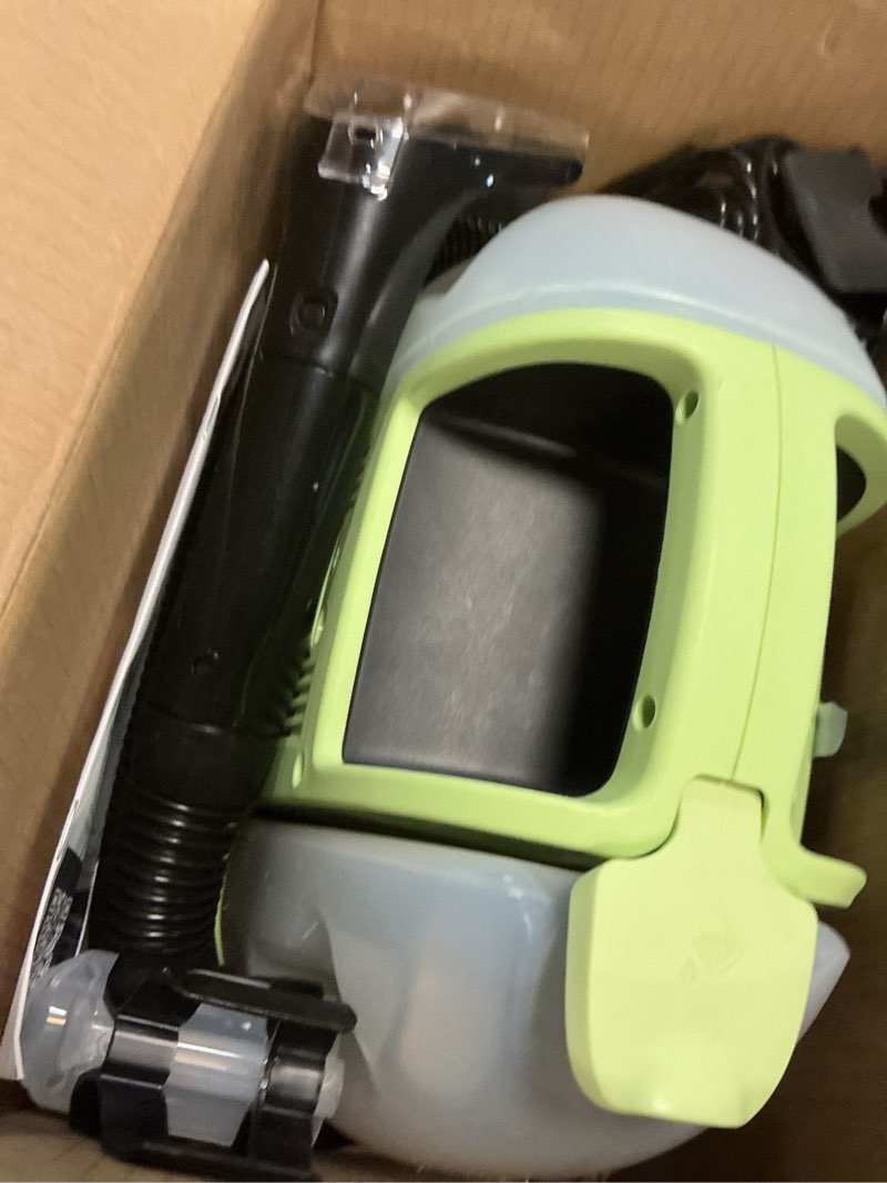 Condition photo showing As Is for bissell little green mini cordless portable carpet and upholstery deep cleaner, car/auto detailer, with hydrorinse self-cleaning tool and 4" tough stain tool, 4015